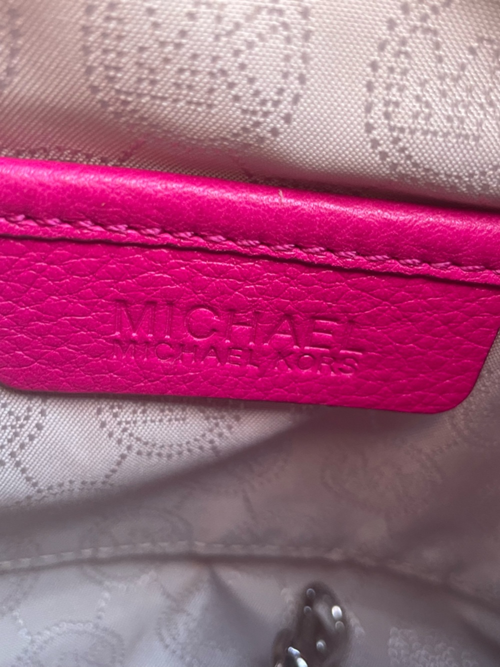 Michael Kors Hot Pink Pebbled Leather Crossbody Shoulder Bag, Pillow and Dustbag - Picture 8 of 14